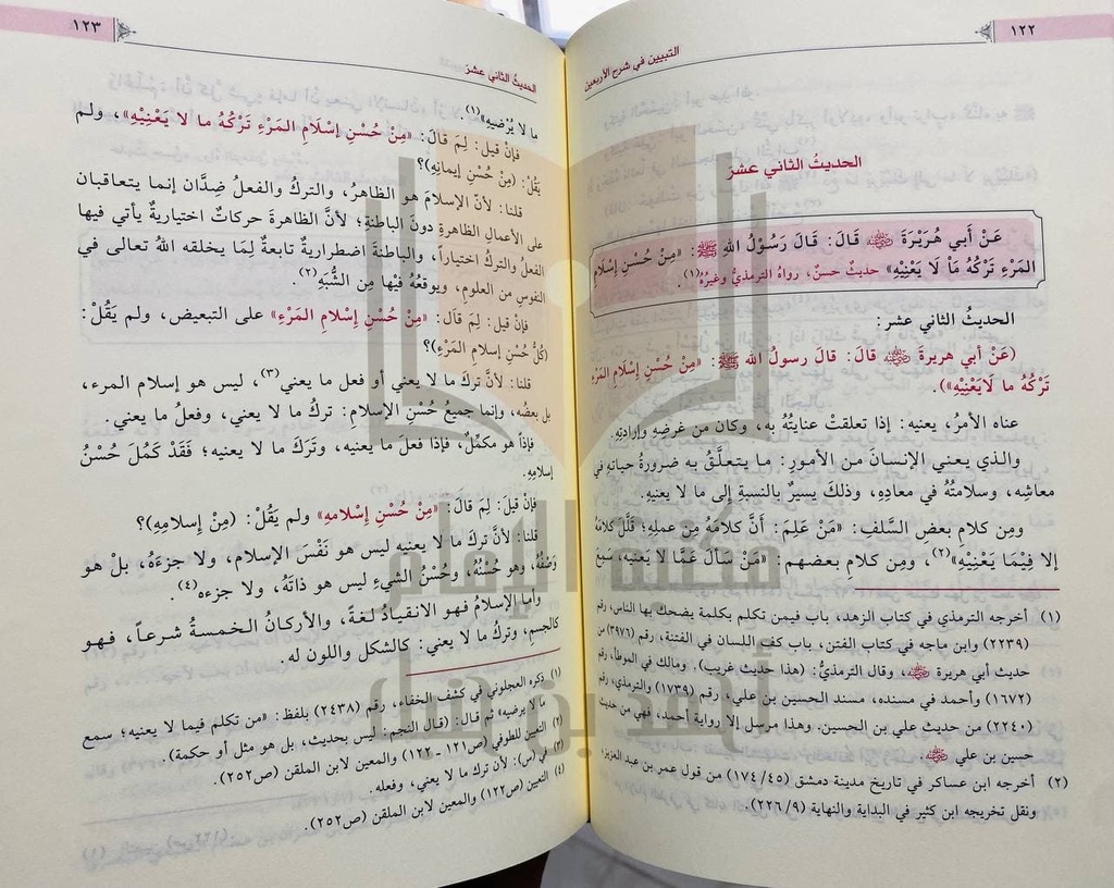 التبيين في شرح الأربعين النووية